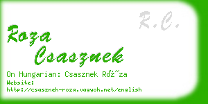 roza csasznek business card